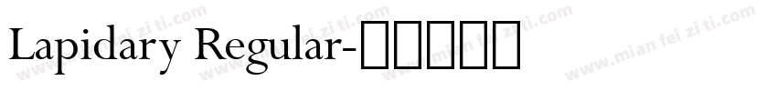 Lapidary Regular字体转换